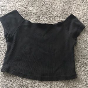 Brandy melville black off the shoulder t-shirt